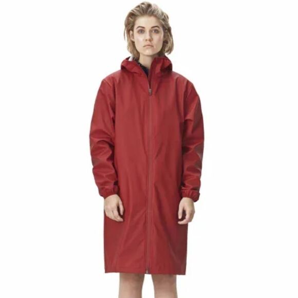 Rains Base Jacket Unisex‎ Red Full Zip Hooded Long Sleeve Waterproof XS/S - Picture 13 of 13